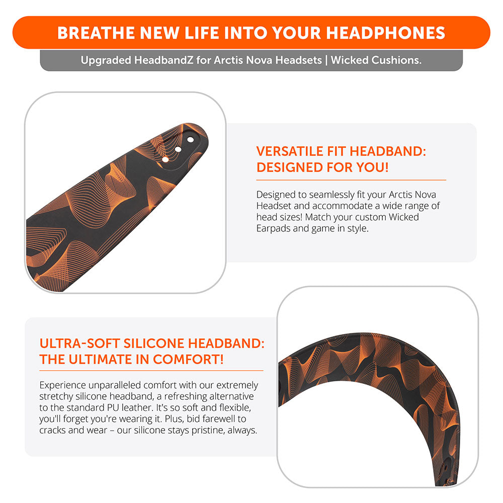 WC Silicone HeadbandZ for Arctis Nova | Kinetic Wave