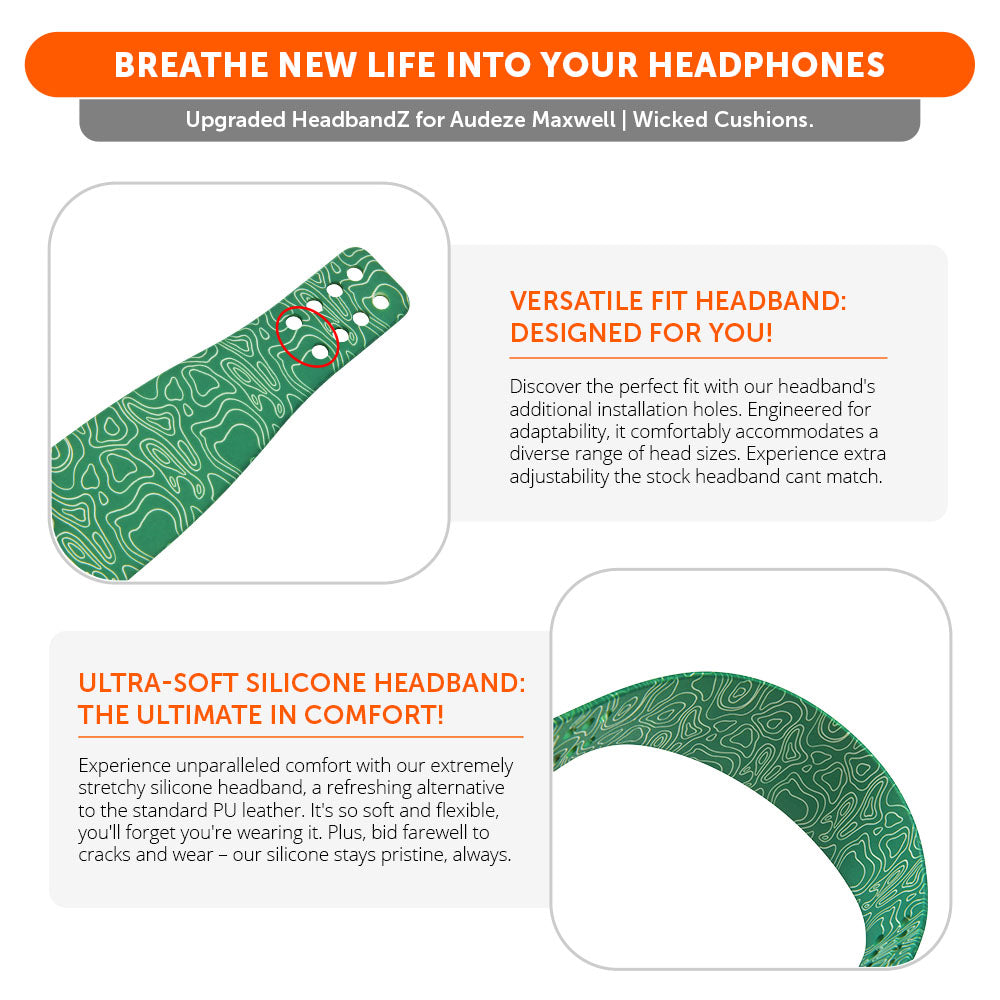 WC Silicone HeadbandZ for Audeze Maxwell | Emerald Tide