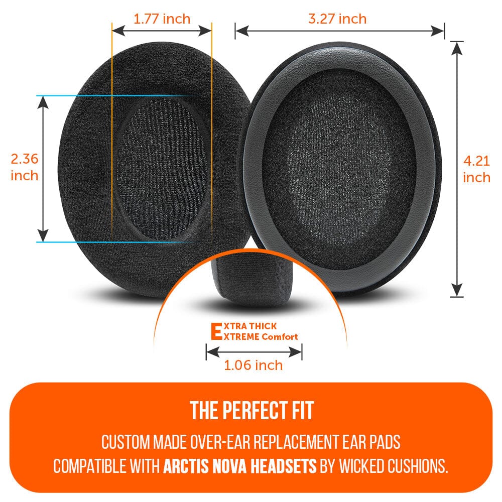 WC StealthZ Arctis Nova Earpads | Black