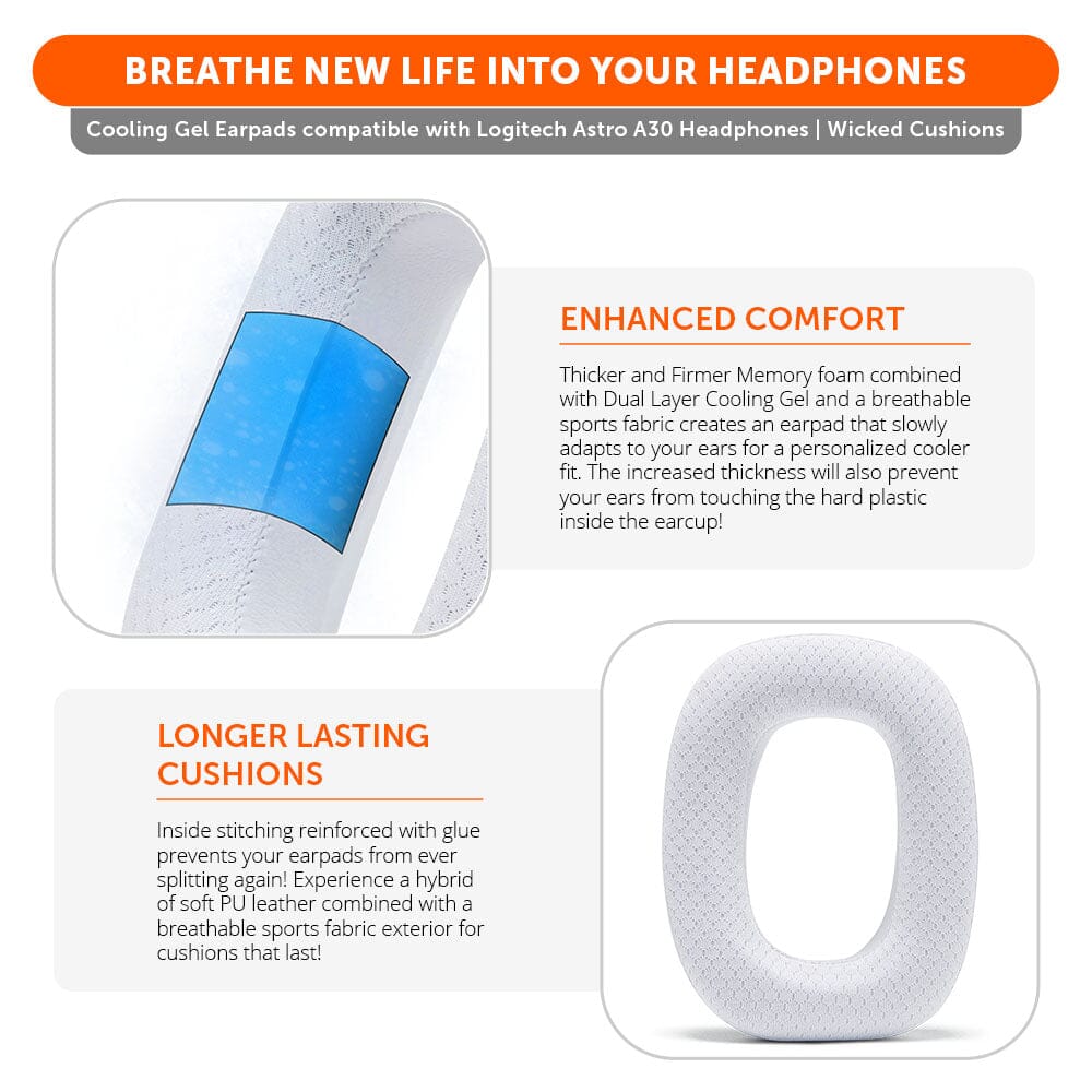 Astro A30 Earpads - WC FreeZe | White