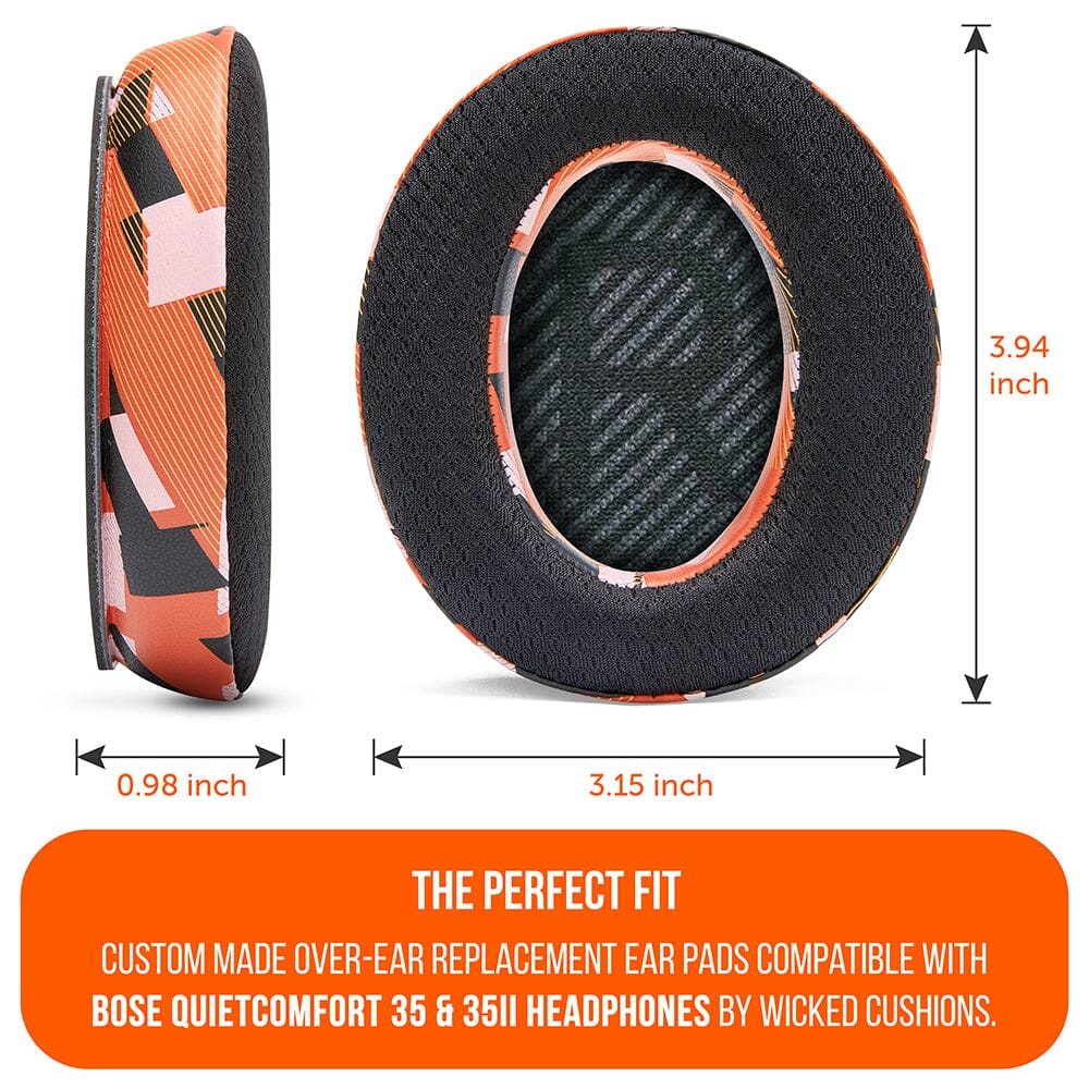 Bose QC 35 Cooling Gel Earpads | Orange Prism