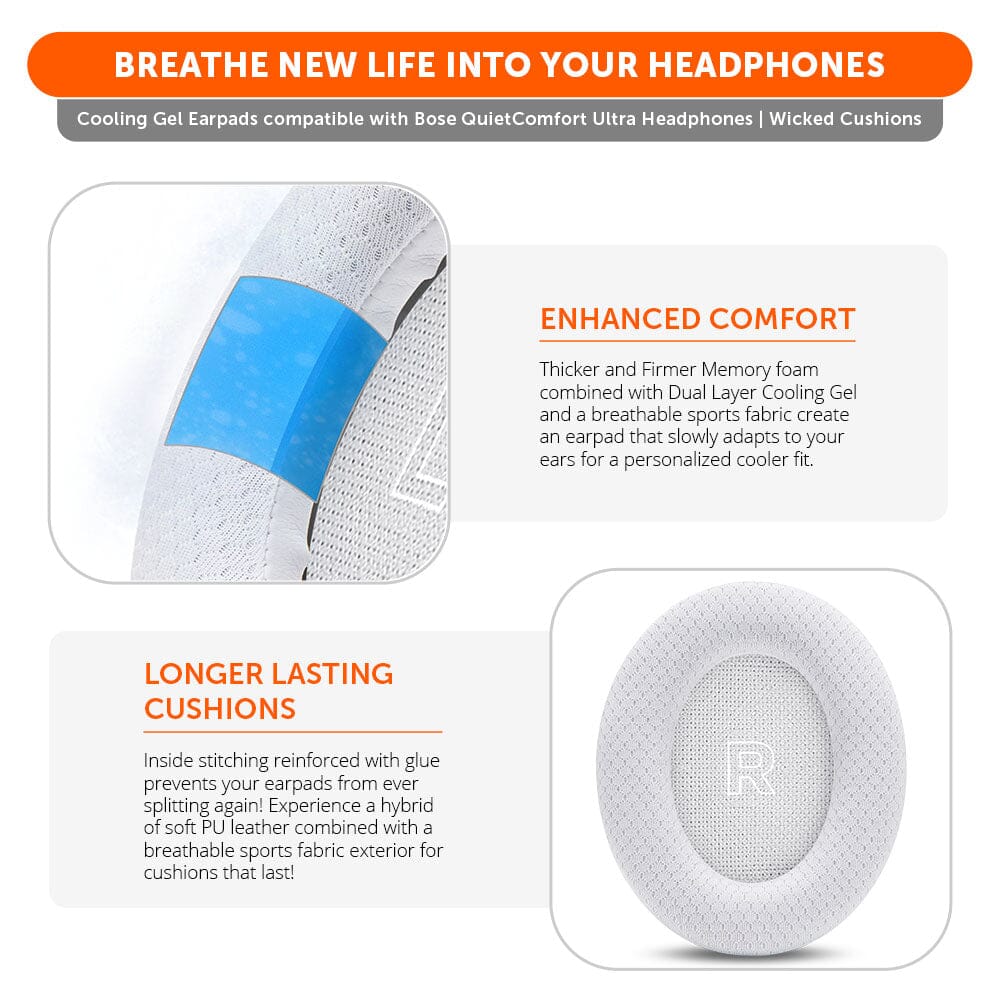 Bose QC Ultra Cooling Gel Earpads | White