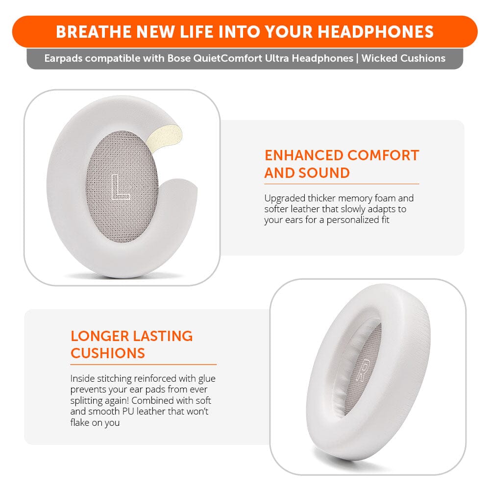 Bose QC Ultra earpads | White Smoke