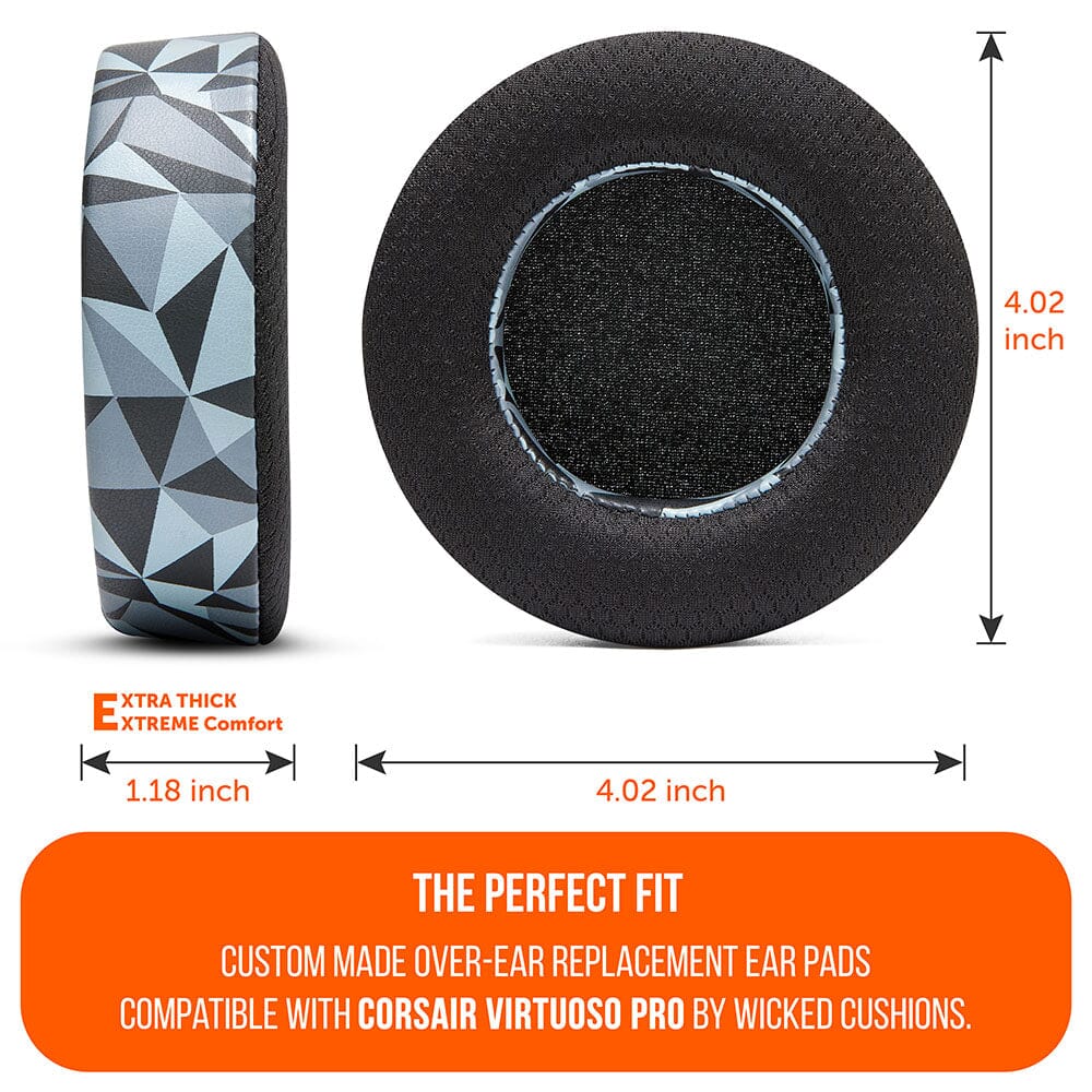 Corsair Virtuoso Pro FreeZe earpads | Geo Grey