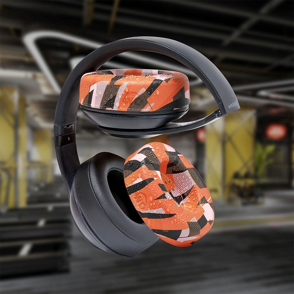 WC SweatZ Protective Headphone Earpad Cover | Orange Prism