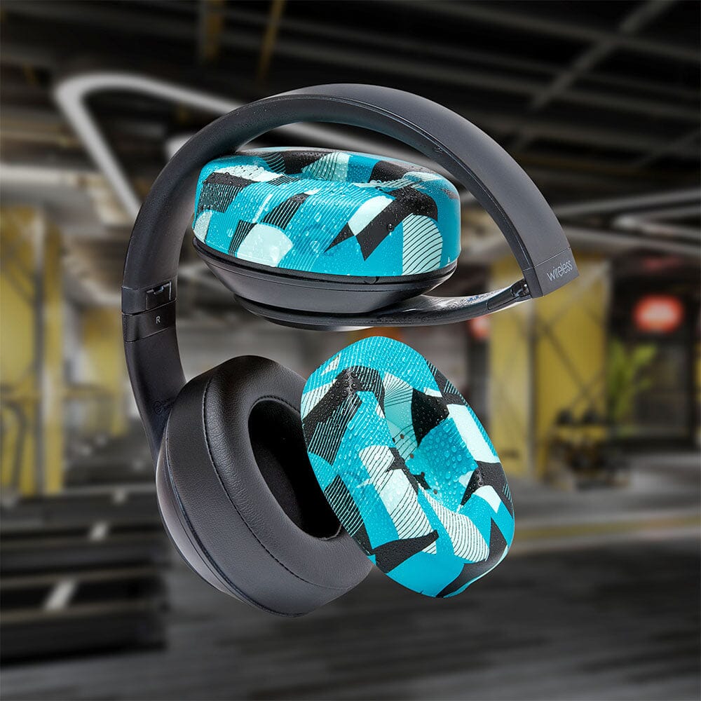 WC SweatZ Protective Headphone Earpad Cover | Cyan Prism
