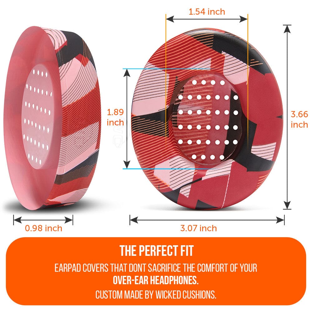 WC SweatZ Protective Headphone Earpad Cover | Red Prism