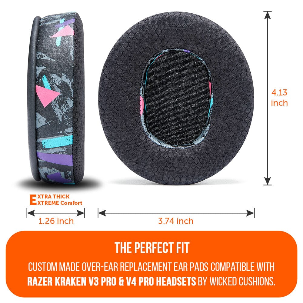 Razer Kraken V3, V3 Pro, V4 & V4 Pro Earpads | 90s Black