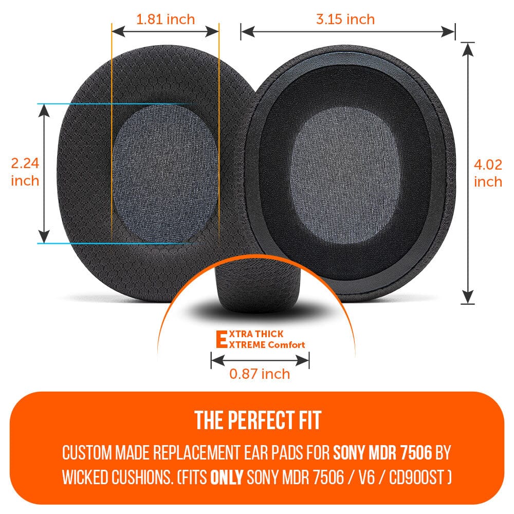 Replacement Earpads For Sony MDR 7506 | Airweave Black