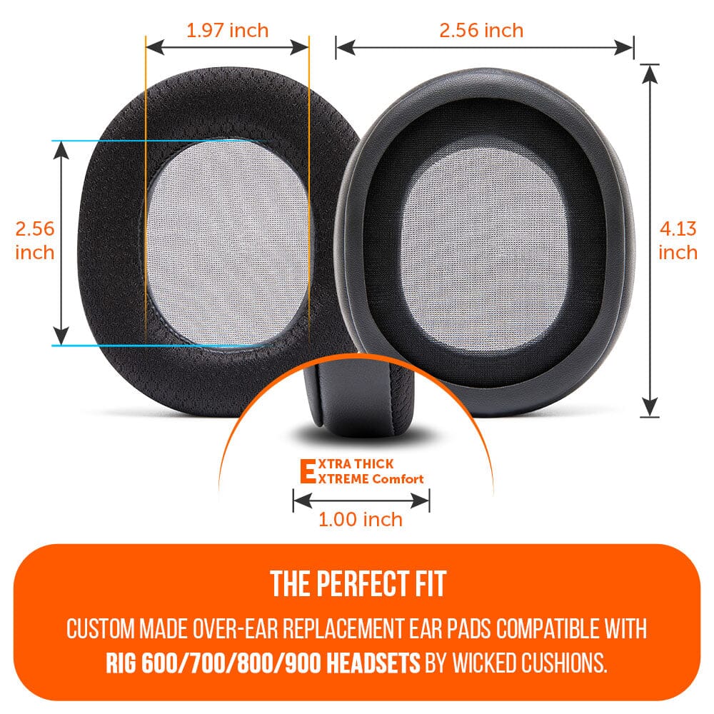 RIG 600, 700, 800 & 900 Series Earpads - WC FreeZe | Black