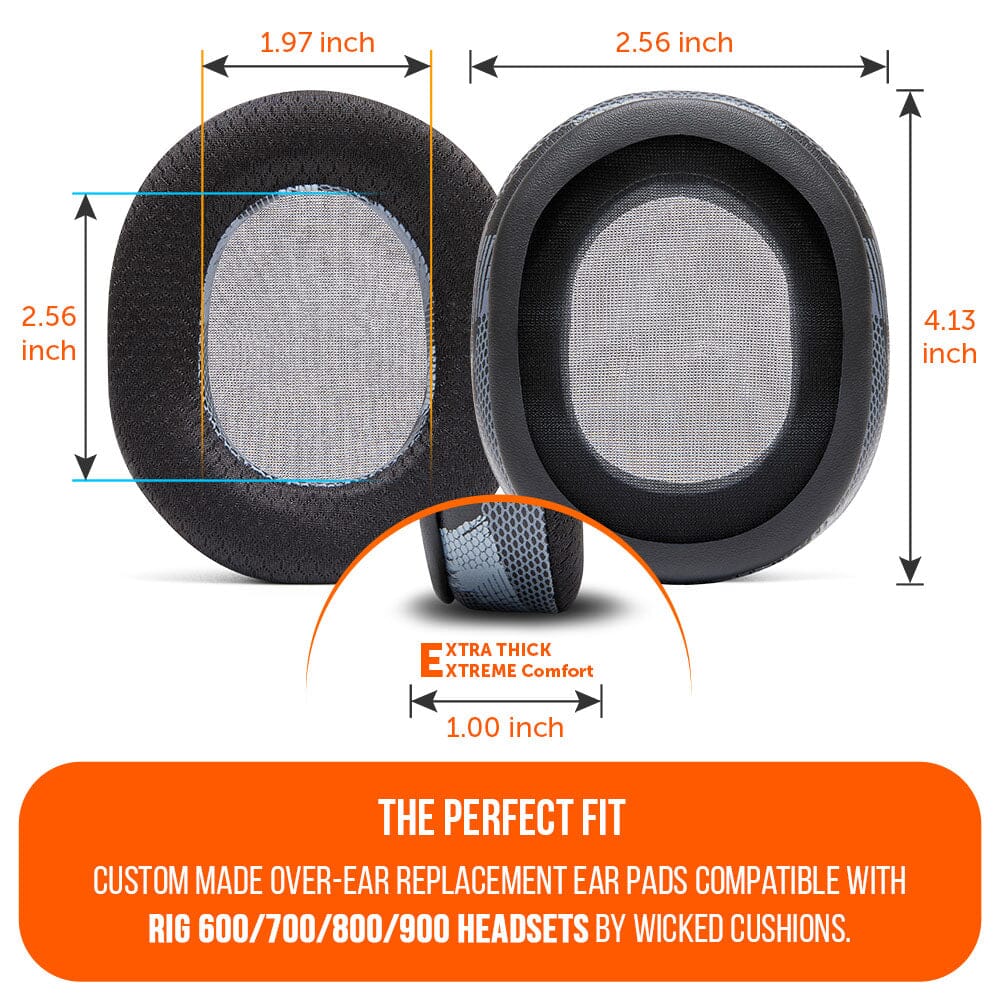 RIG 600, 700, 800 & 900 Series Earpads - WC FreeZe | Anthracite
