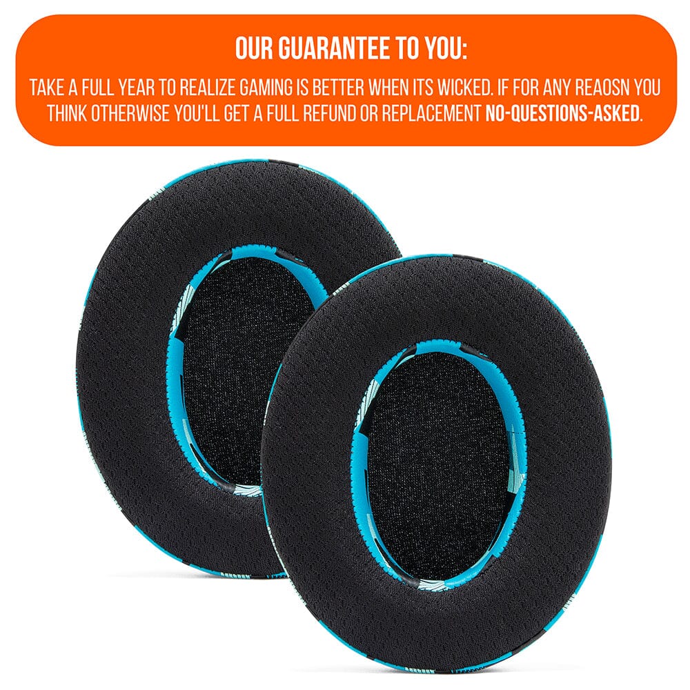 WC FreeZe - Hybrid Cooling Gel Infused Gaming Earpads | Cyan Prism