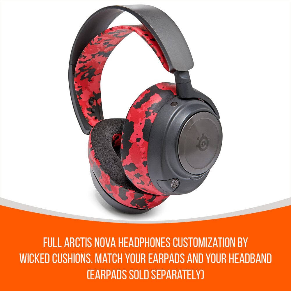 WC Silicone HeadbandZ for Arctis Nova | Red Camo