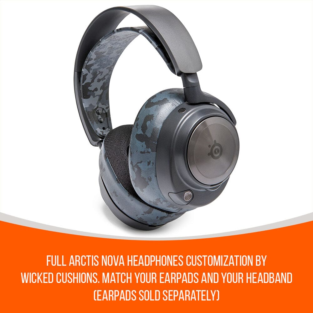 WC Silicone HeadbandZ for Arctis Nova | Black Camo
