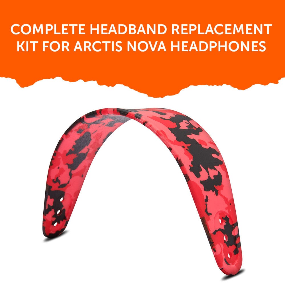 WC Silicone HeadbandZ for Arctis Nova | Red Camo