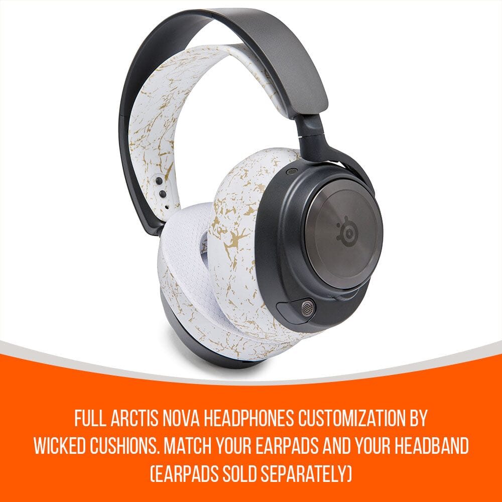 WC Silicone HeadbandZ for Arctis Nova | Gold Marble