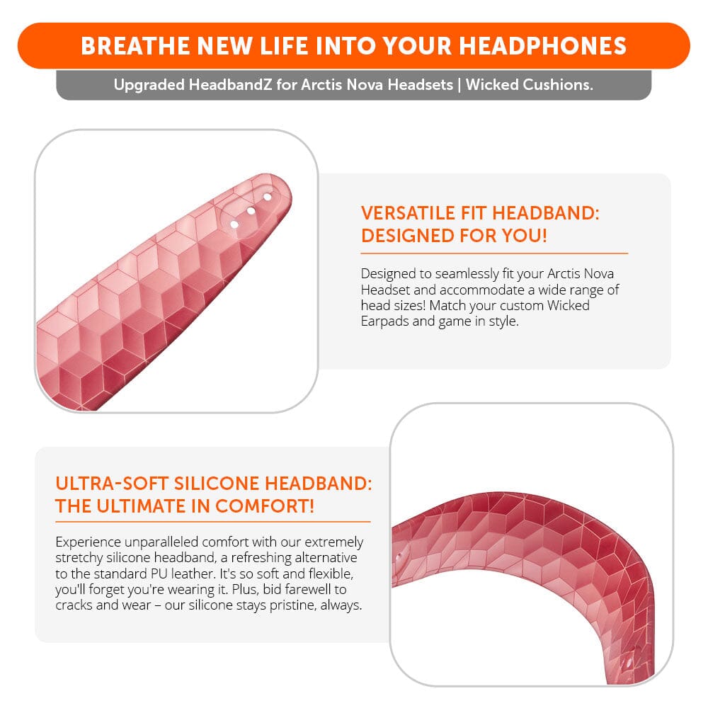 WC Silicone HeadbandZ for Arctis Nova | Hex Red