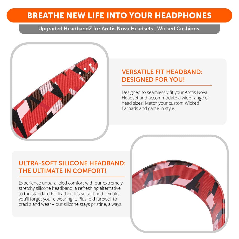 WC Silicone HeadbandZ for Arctis Nova | Red Prism
