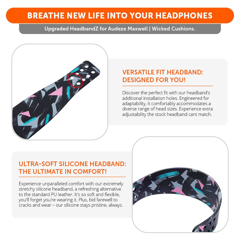 WC Silicone HeadbandZ for Audeze Maxwell | 90s Black