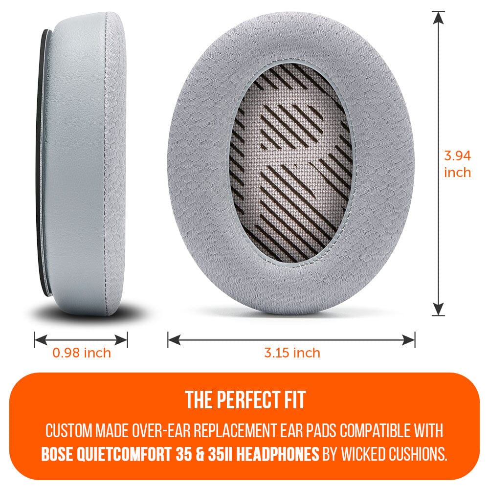 Bose QC 35 Cooling Gel Earpads | Silver