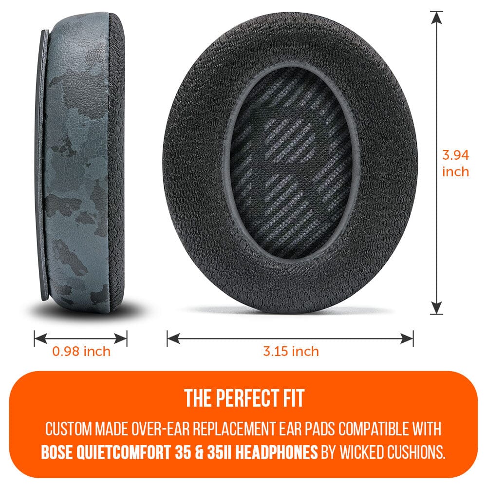 Bose QC 35 Cooling Gel Earpads | Black Camo