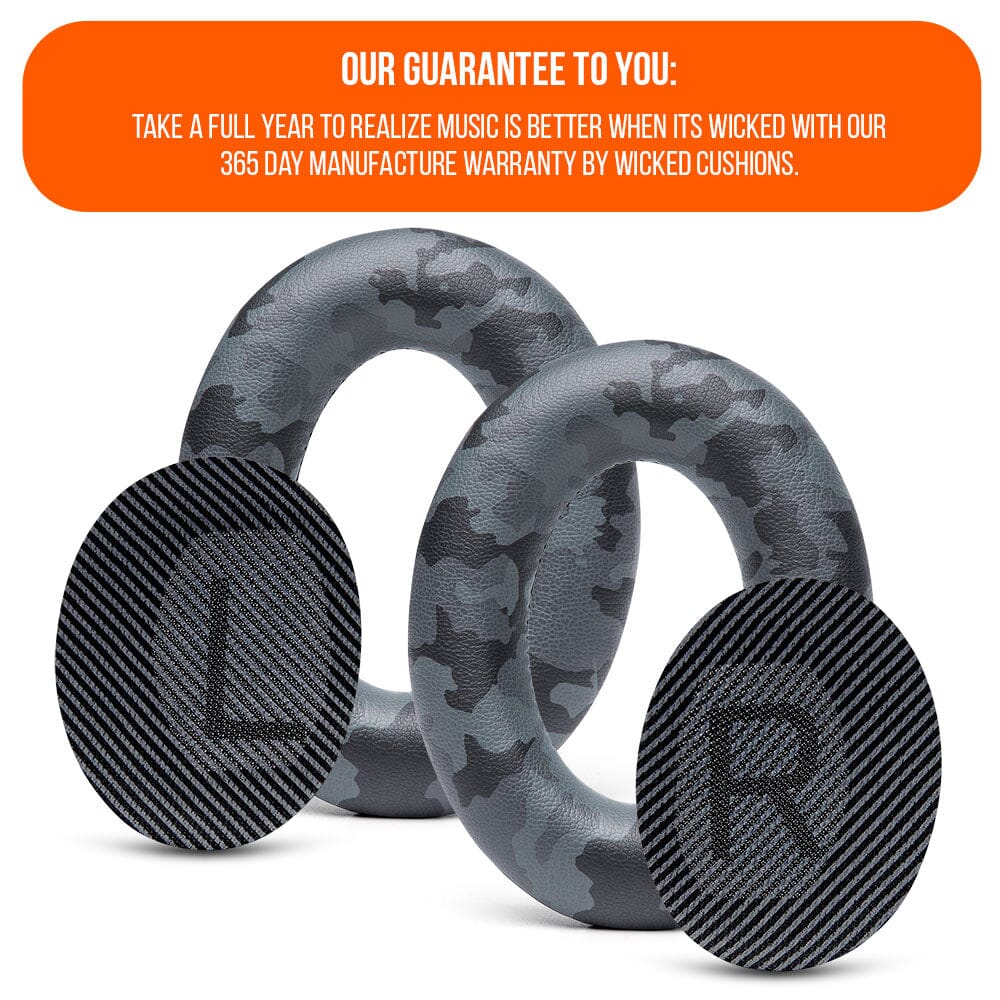 Replacement Ear Pads For Bose QC35 | Black Camo