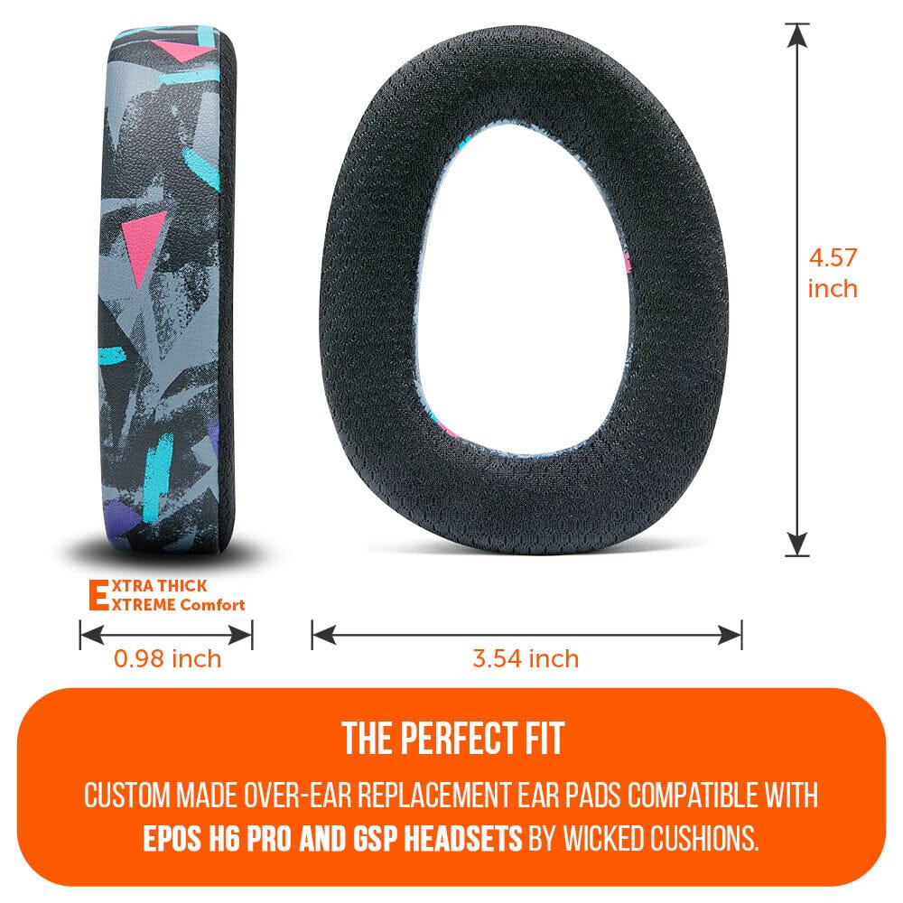 WC FreeZe EPOS H6 Pro & GSP Headset Earpads | 90s Black