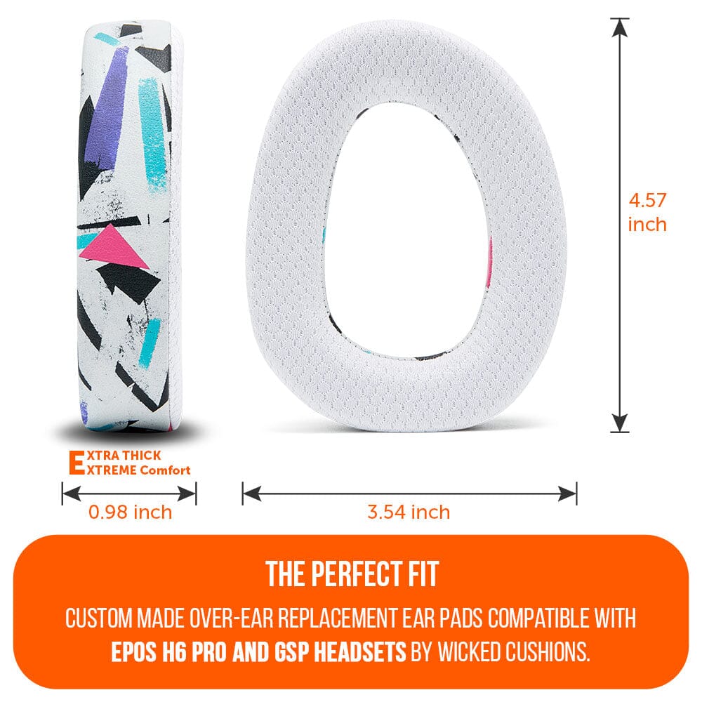 WC FreeZe EPOS H6 Pro & GSP Headset Earpads | 90s White