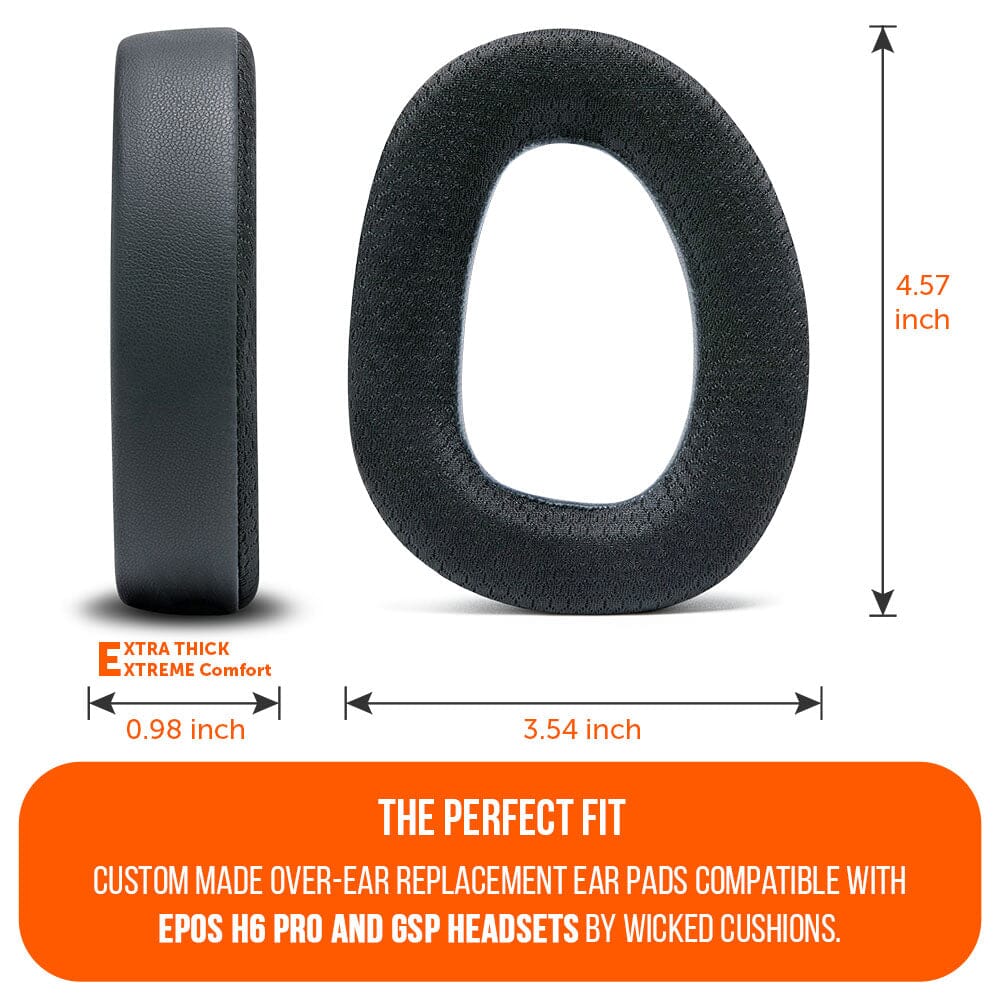 WC FreeZe EPOS H6 Pro & GSP Headset Earpads | Black