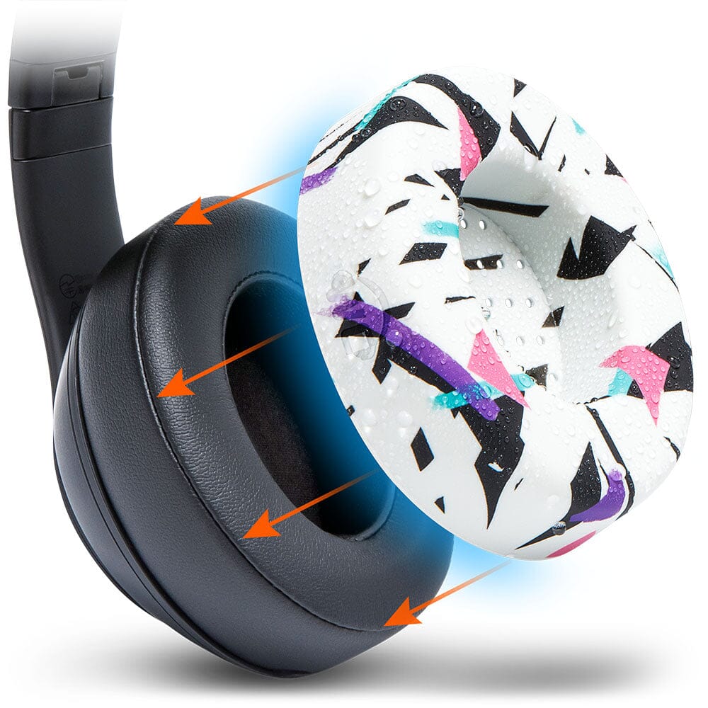 WC SweatZ Protective Headphone Earpad Cover | 90s White