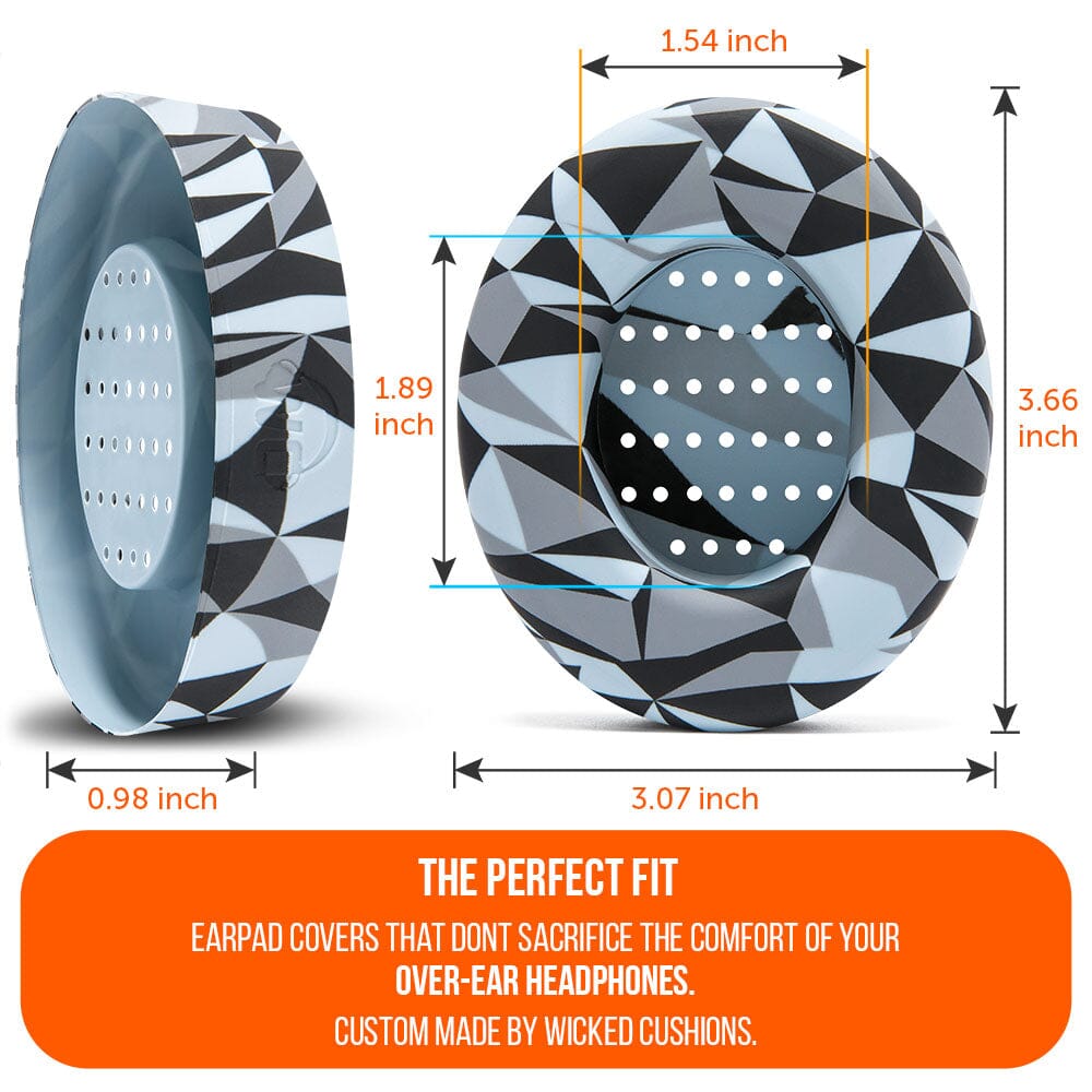 WC SweatZ Protective Headphone Earpad Cover | Geo Grey