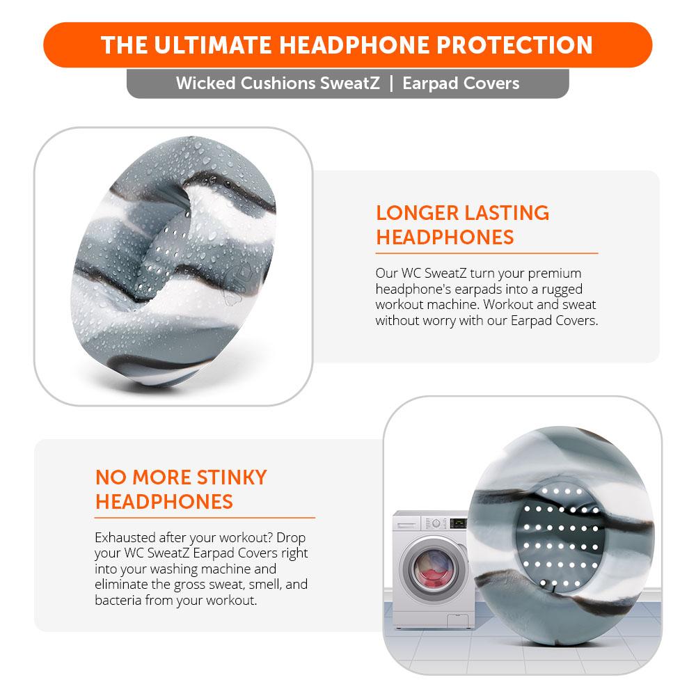 WC SweatZ Protective Headphone Earpad Cover | Marble