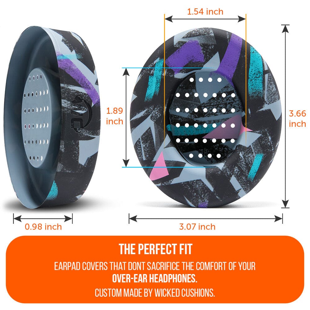 WC SweatZ Protective Headphone Earpad Cover | 90s Black