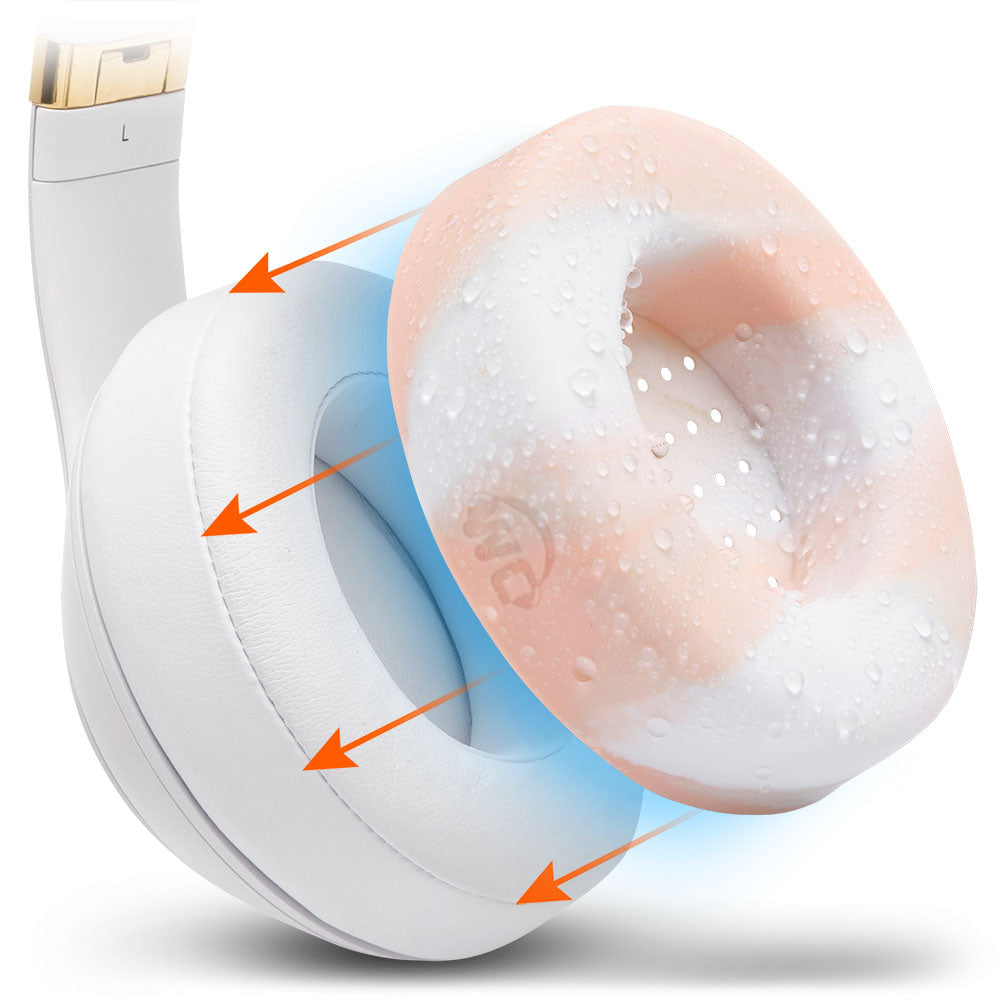 WC SweatZ Protective Headphone Earpad Cover | Pink Marble