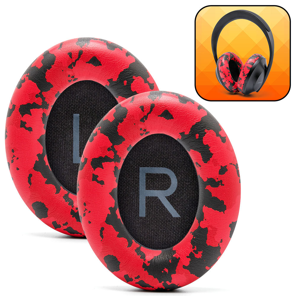Replacement Ear Pads For Bose NC 700 | Red Camo