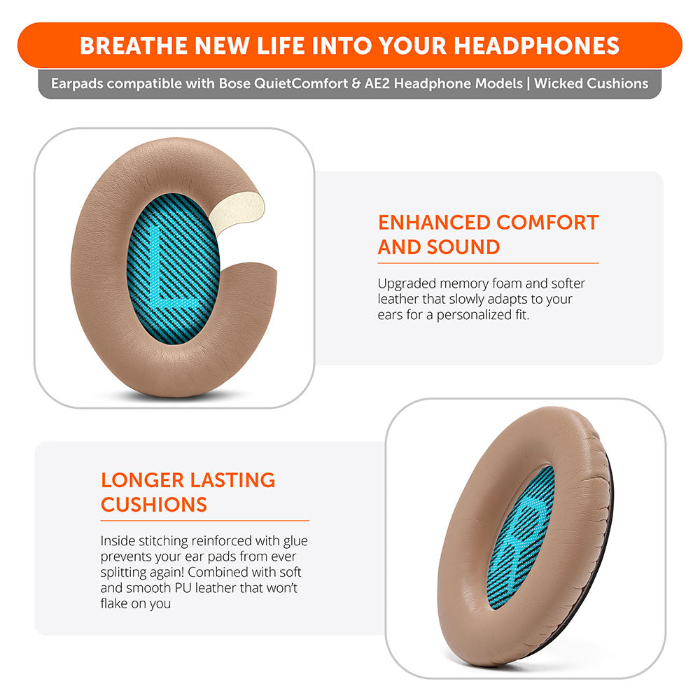 Replacement Ear Pads For Bose QC25 | Beige