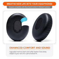 Replacement Ear Pads For Bose QC3 - Black |