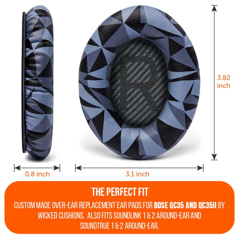 Replacement Ear Pads For Bose QC35 | Geo grey