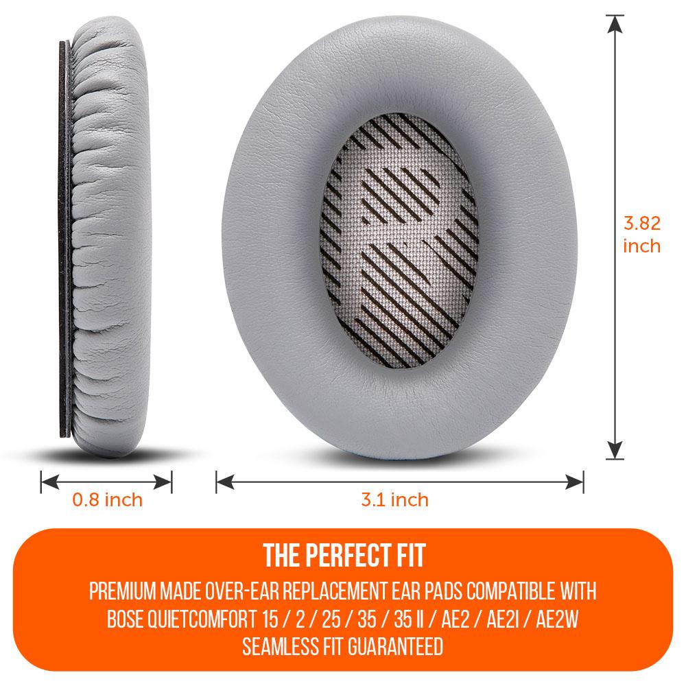 Replacement Ear Pads For Bose QC35 | Silver