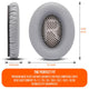 Replacement Ear Pads For Bose QC35 | Silver