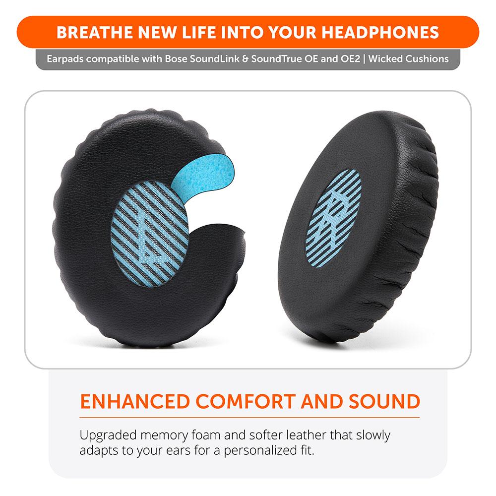 Replacement Ear Pads For Bose SoundLink & SoundTrue OE2 (On-EAR) - Black |