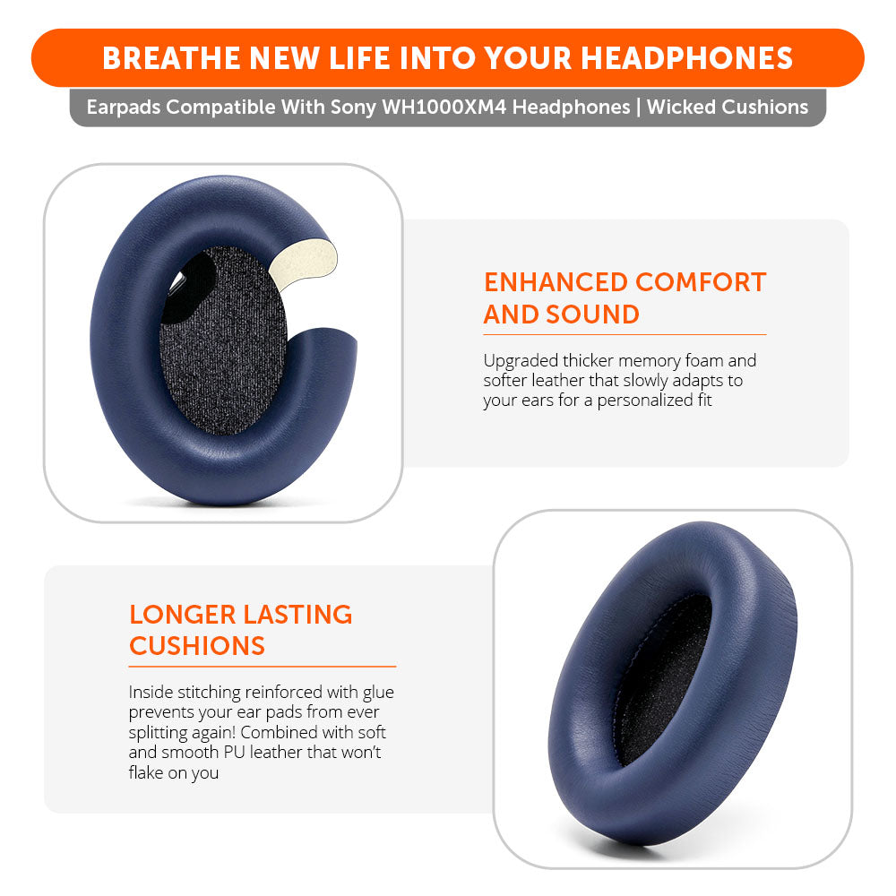 Ear Pads For Sony WH1000XM4 | Blue