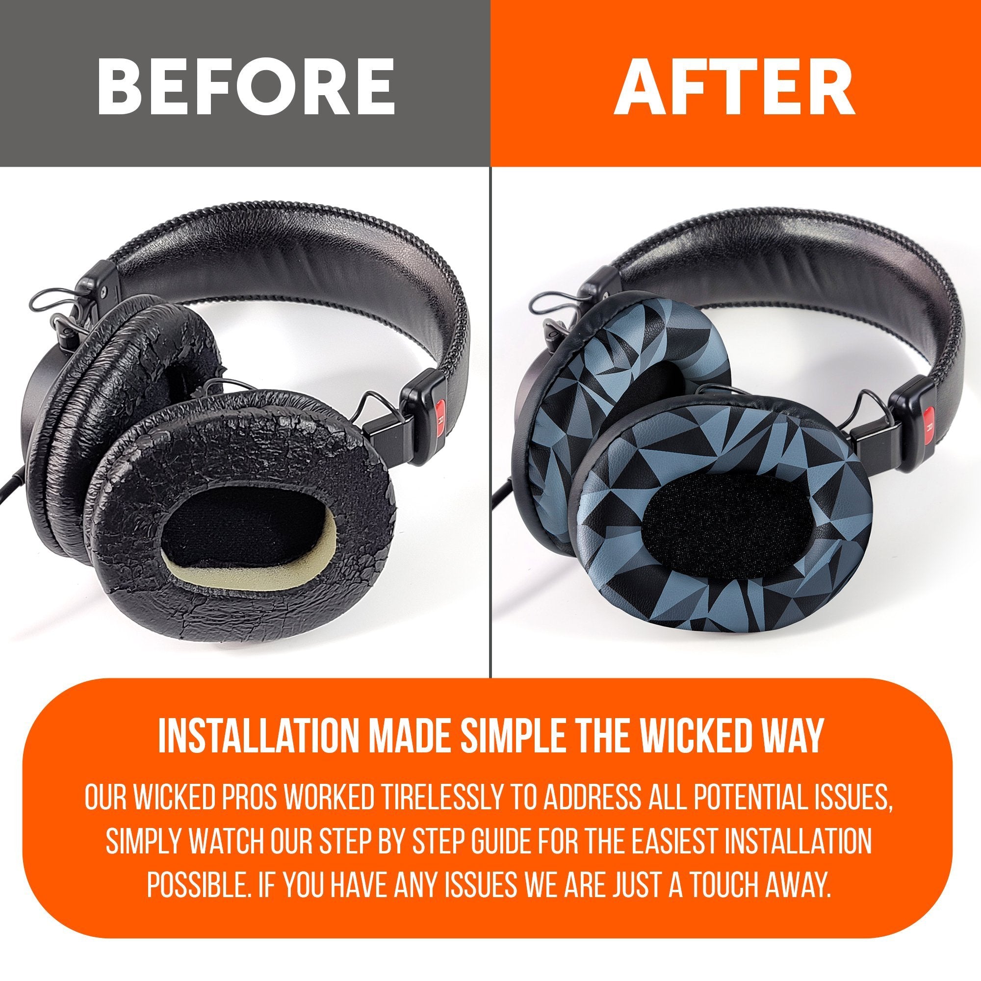 Replacement Earpads For Sony MDR 7506 | Geo Grey