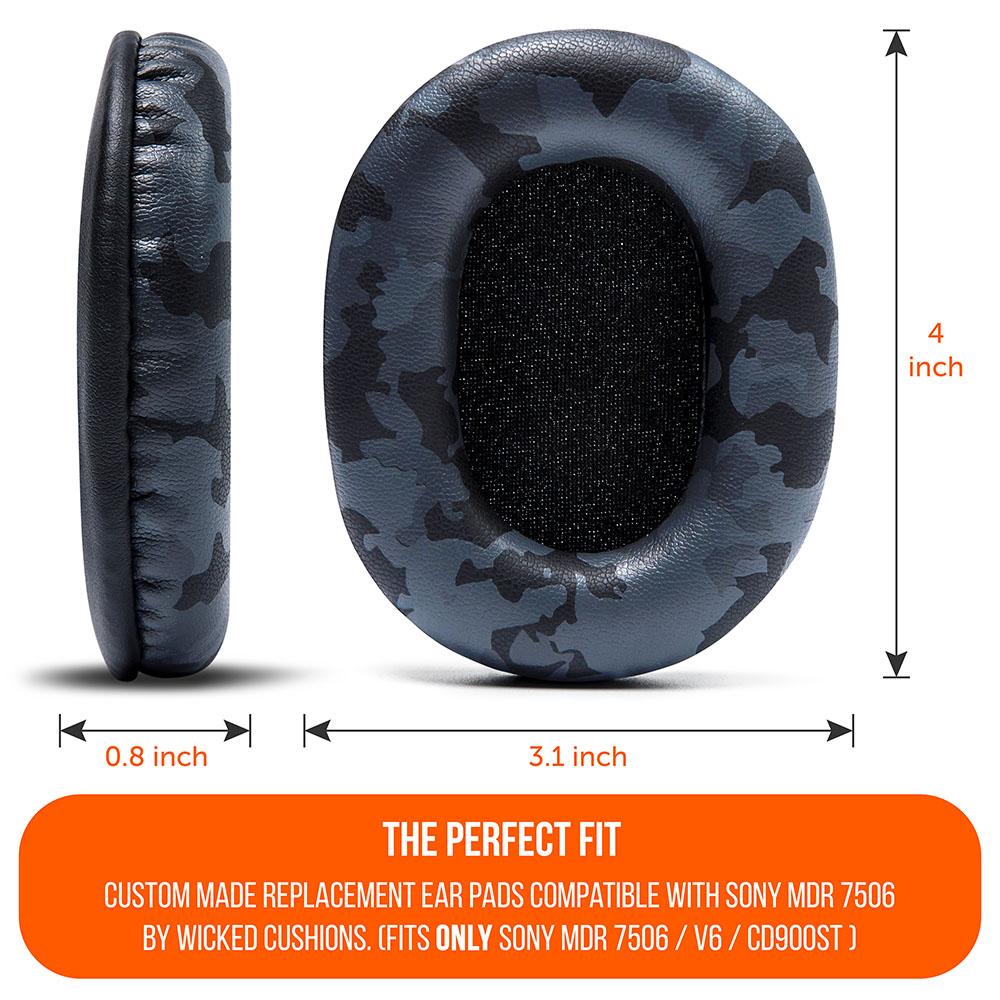 Replacement Earpads For Sony MDR 7506 | Black Camo