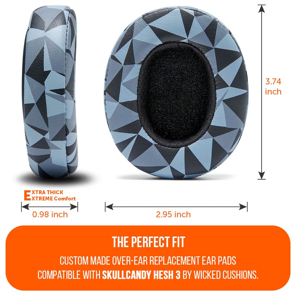 Skullcandy Hesh 3 & Crusher Replacement Earpads | Geo Grey