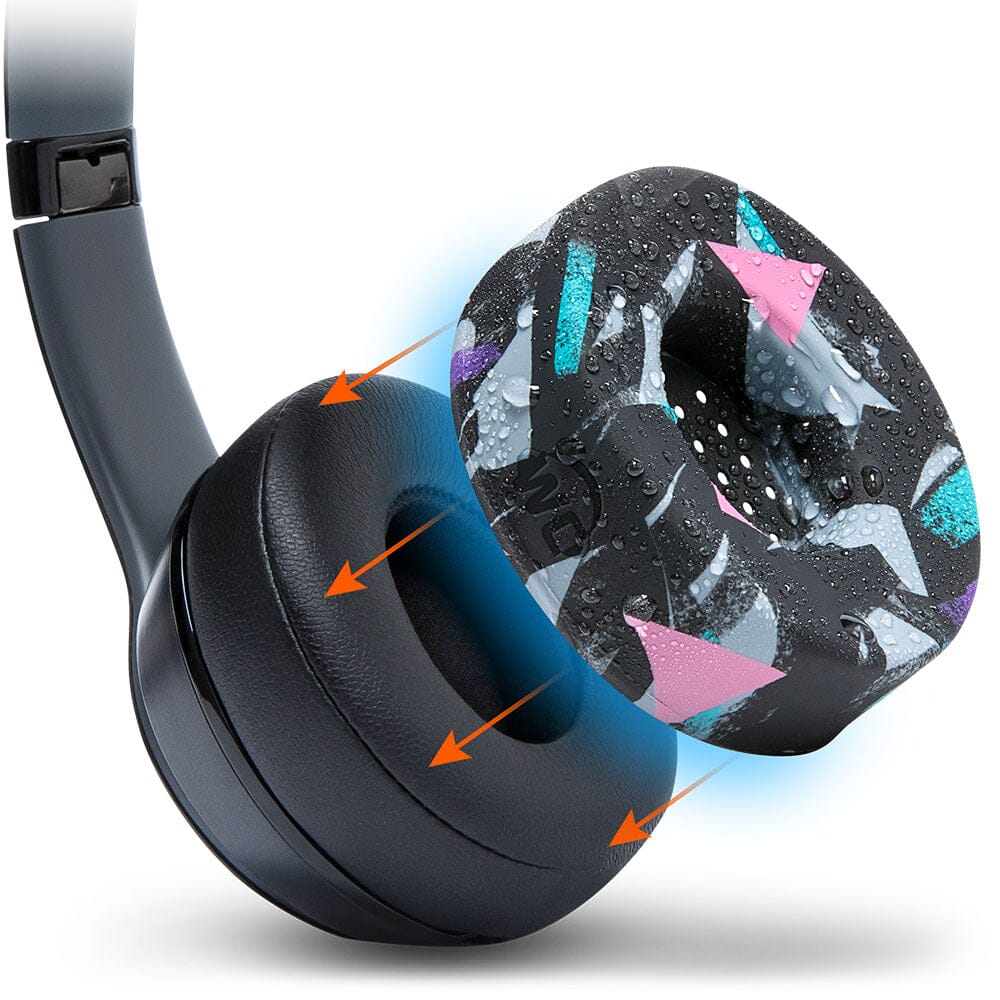 WC Solo SweatZ Protective Headphone Earpad Cover | 90s Black