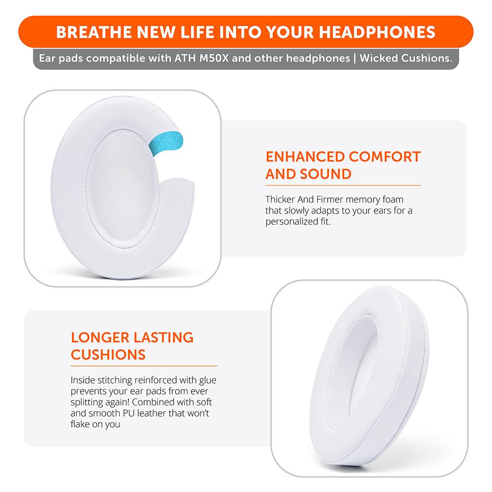 Upgraded Gaming Earpads | White