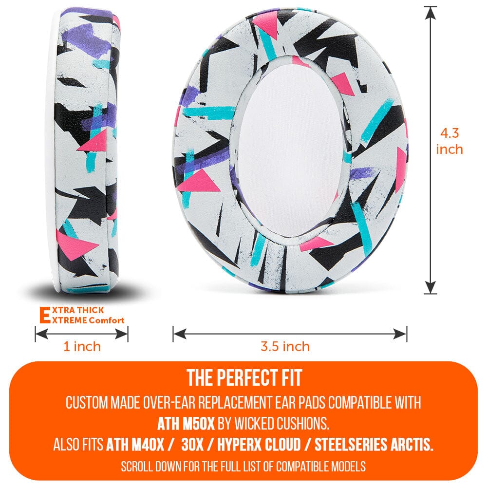 Upgraded Gaming Earpads | 90s White