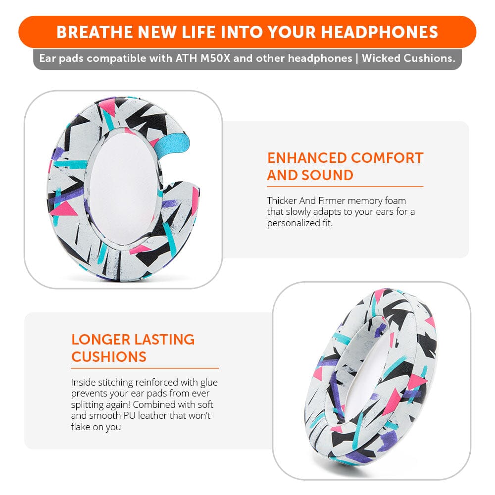 Upgraded Gaming Earpads | 90s White