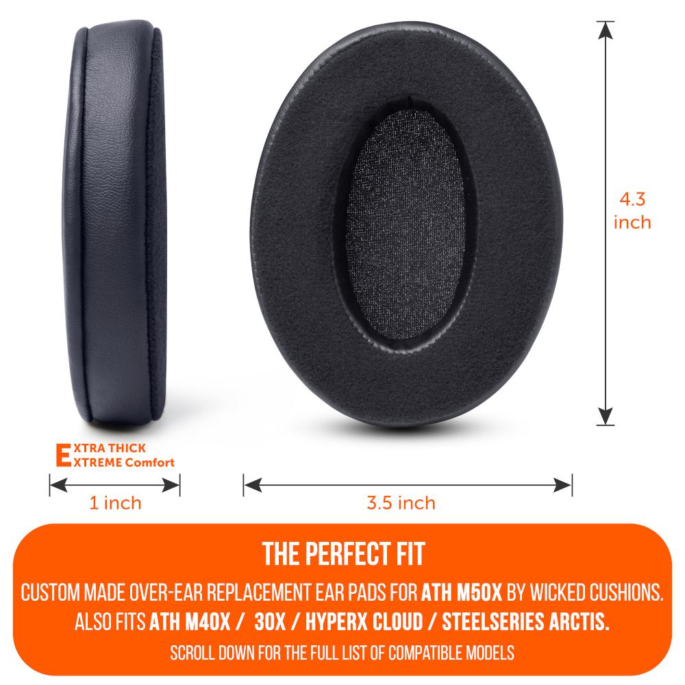 Upgraded Gaming Earpads - Hybrid Velour | Black